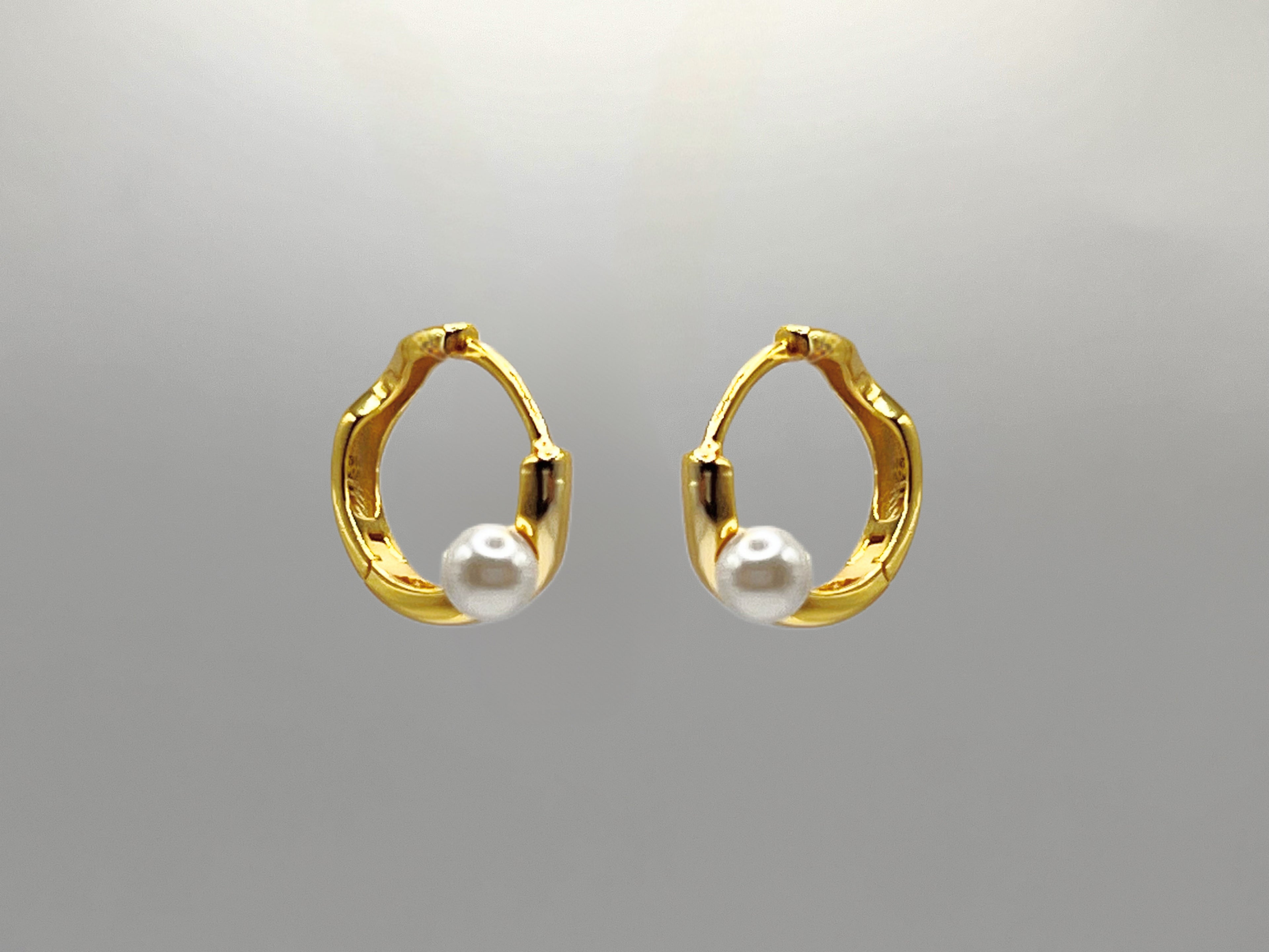 Wave Pearl Øreringer